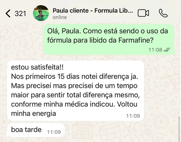 Print de WhatsApp de cliente