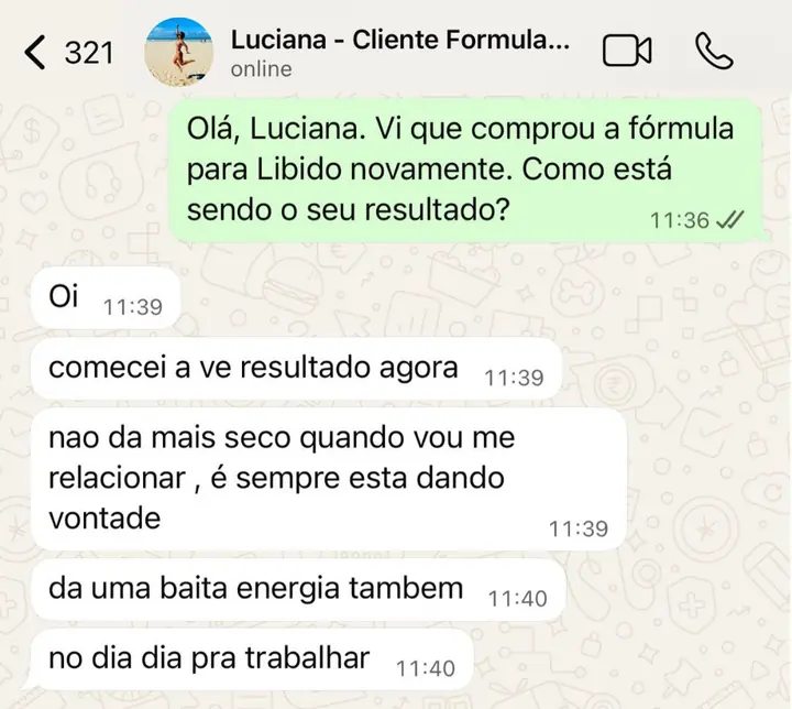 Print de WhatsApp de cliente